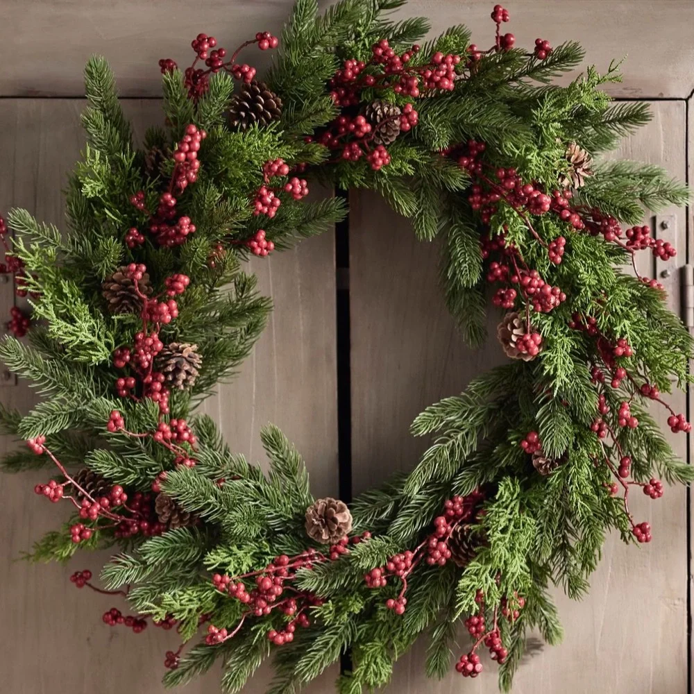 Faux Pine Berry Wreath